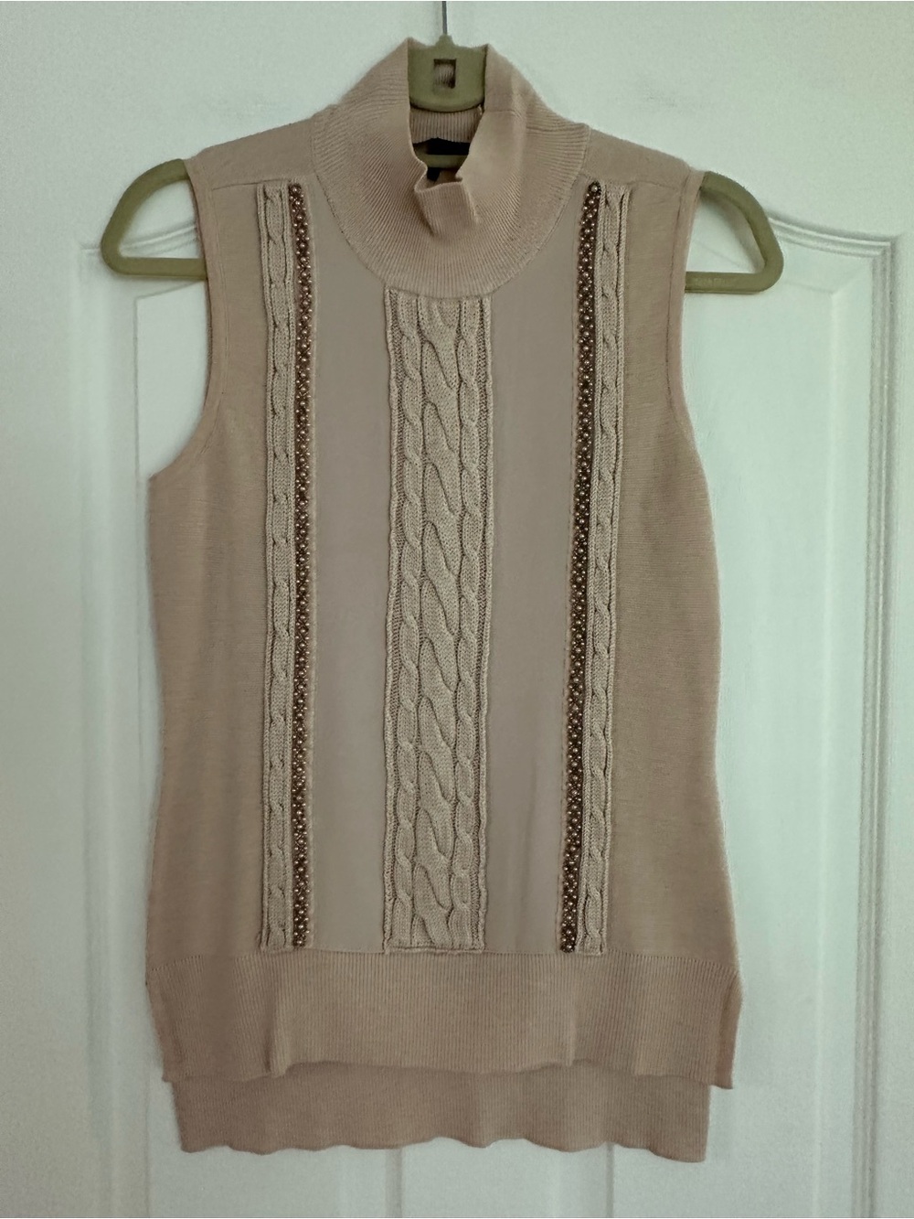 White House Black Market Brand New Sleeveless Turtleneck Tank in Mauve!